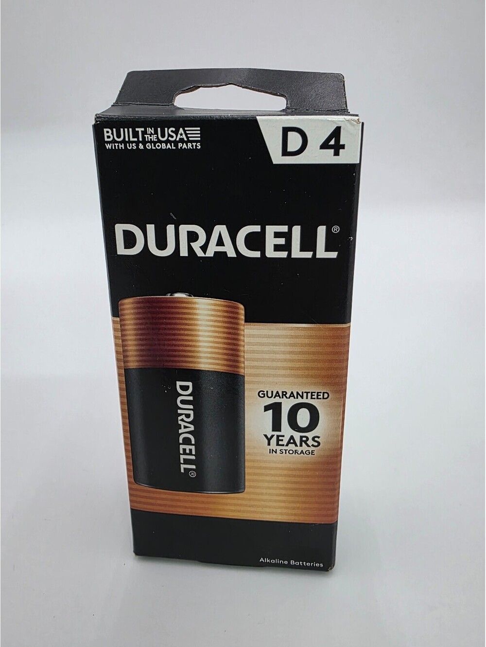 Duracell D4 Alkaline Batteries - Guaranteed 10 Years in Storage